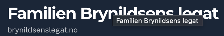 Familien Brynildsens legat